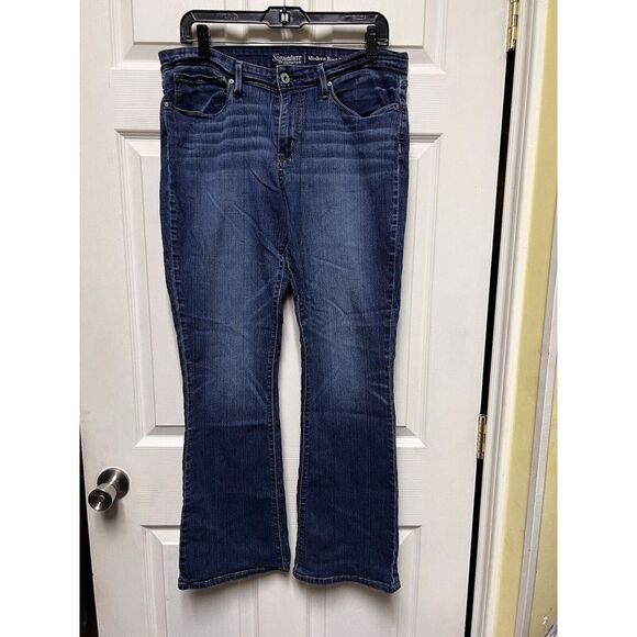 Signature Levi Strauss Levis Jeans Women's Size 16 Blue Mid Rise Bootcut DAS-C - Picture 2 of 9